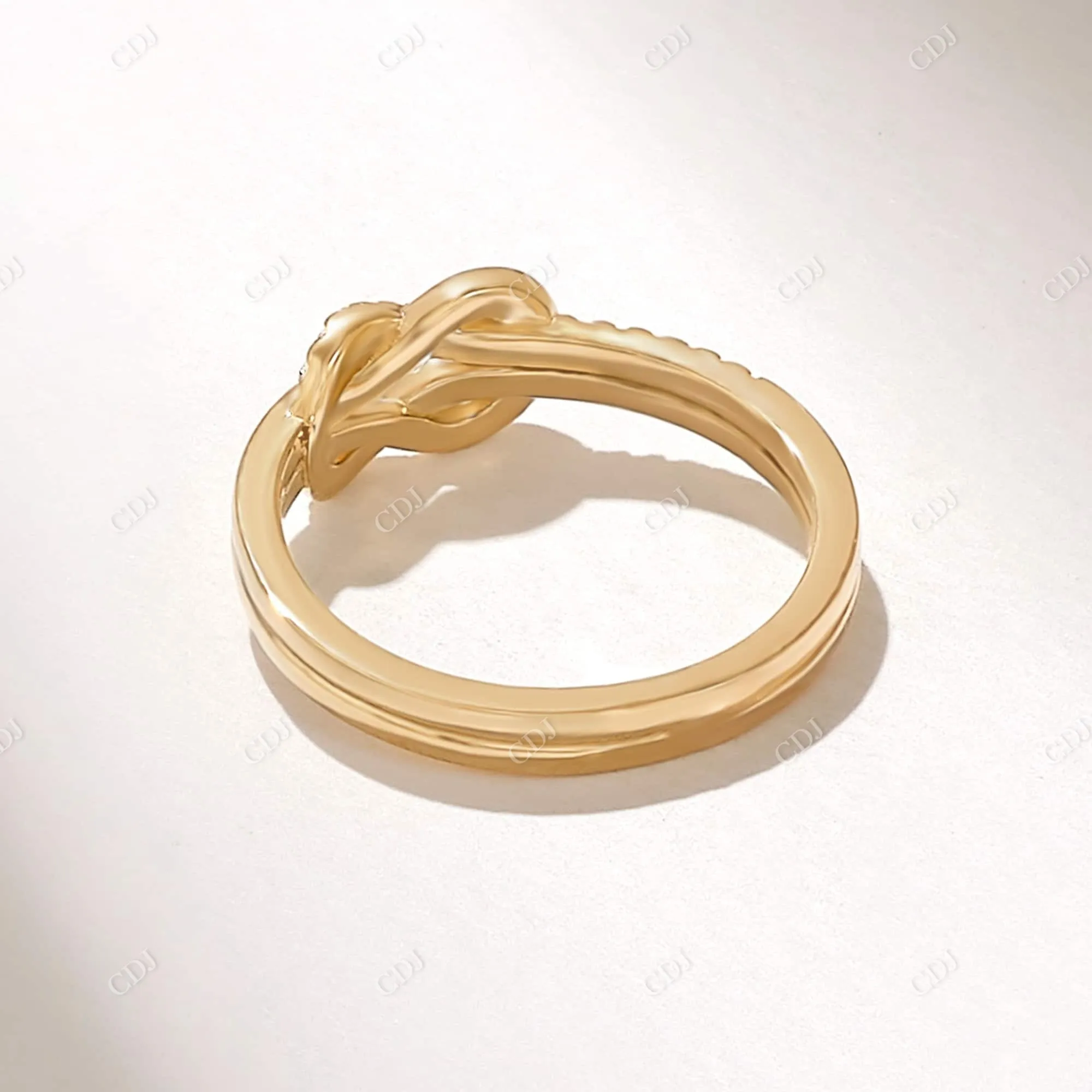 0.14CTW Diamond Bold Knot Infinity Wedding Band