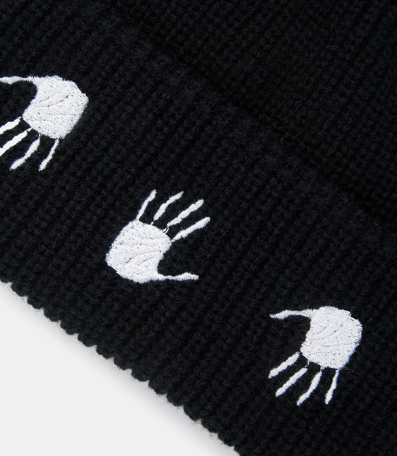 Black/Ivory Many Hands Beanie by 10 Deep - Unisex