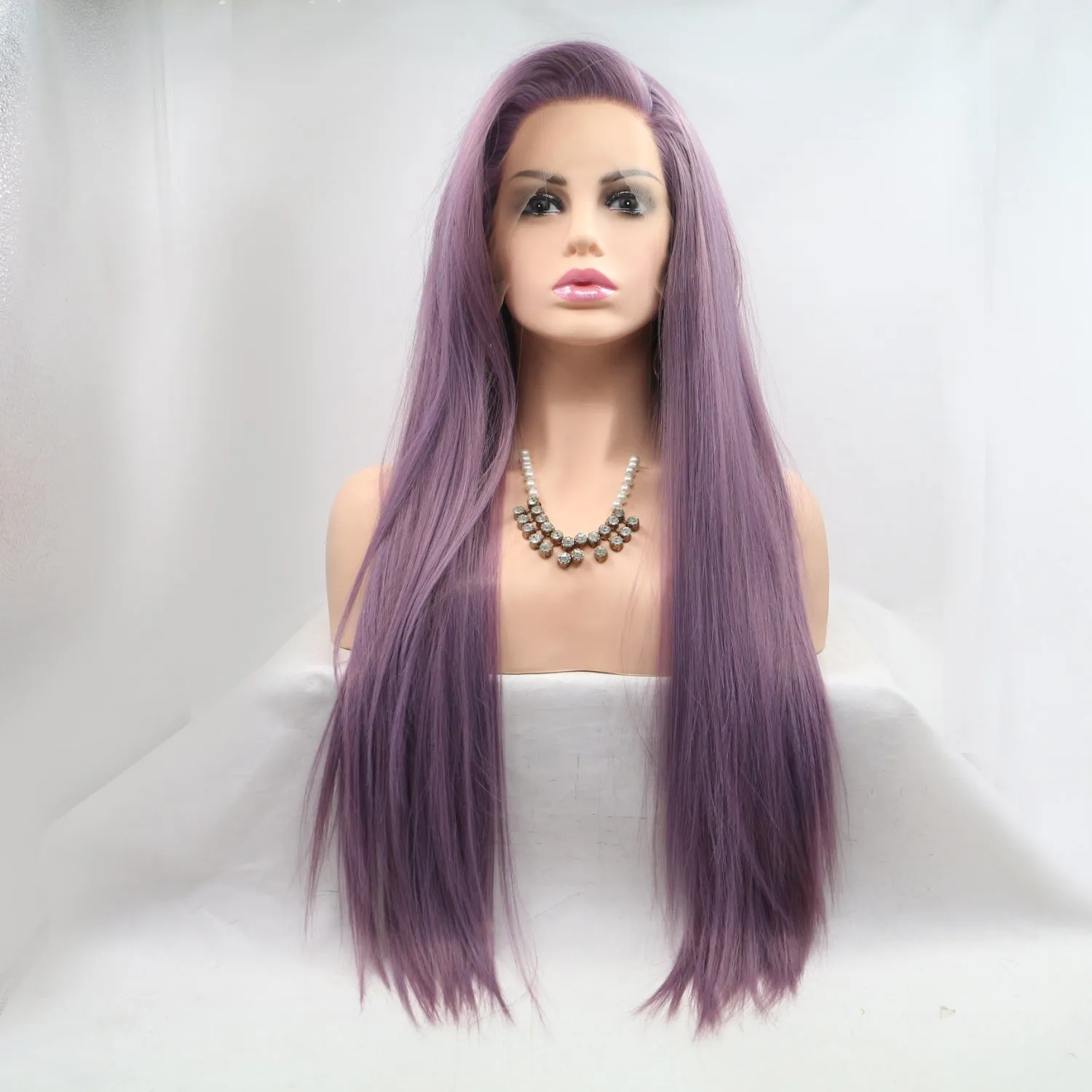 13*3" Lace Front Wigs Synthetic Long Straight 24" 130% Density