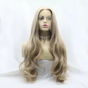 13*3" Lace Front Wigs Synthetic Long Wavy 24" 130% Density