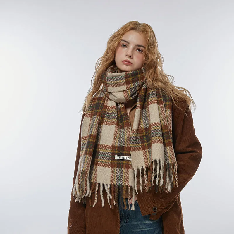 2023-10-35 plaid winter scarf