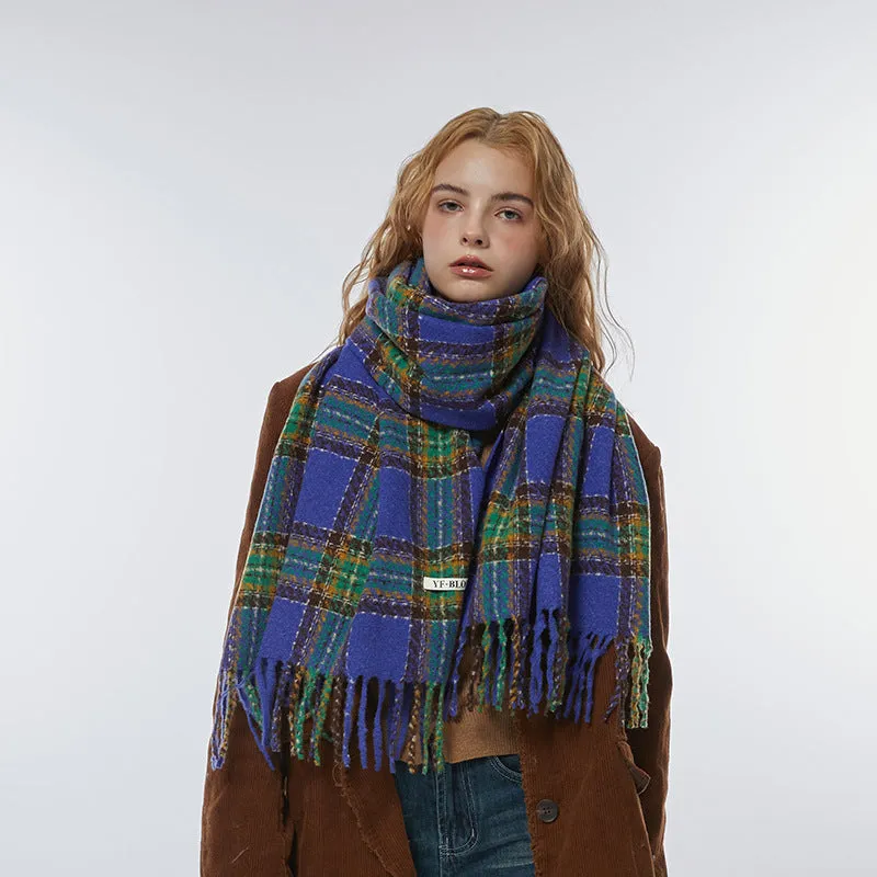 2023-10-35 plaid winter scarf