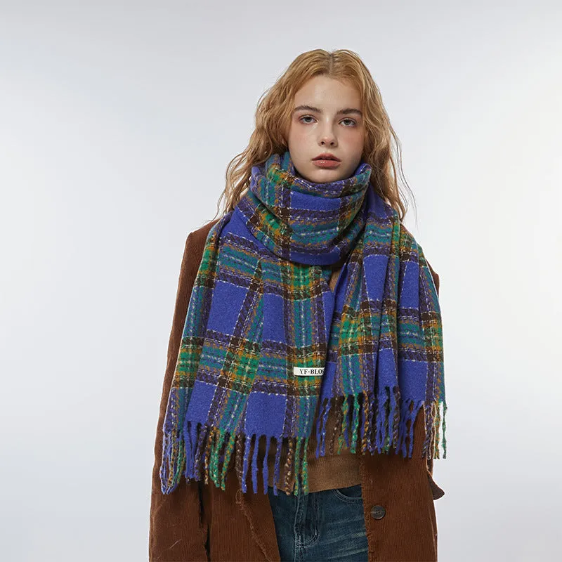 2023-10-35 plaid winter scarf