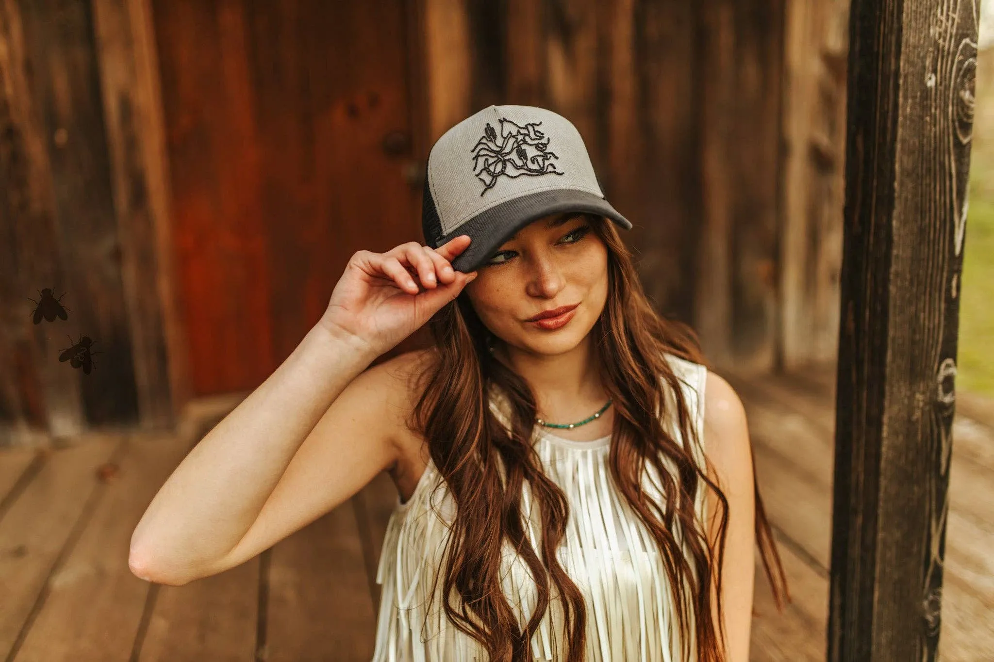 2FC109 - WAVY WESTERN CAP *SLATE