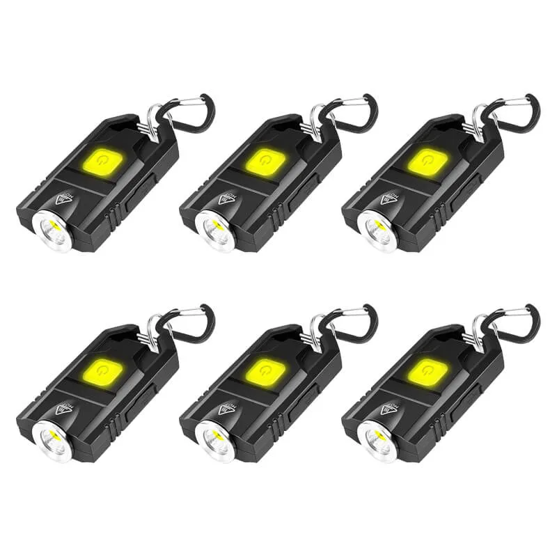 500 Lumens Rechargeable Keychain Flashlight With Cap Light