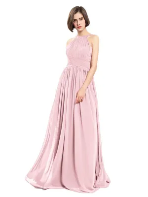 A-line Chiffon Sleeveless Elegant Bridesmaid Dresses