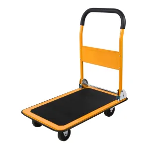 Altex Preferred MFG 4-Wheel Foldable Platform Truck Push Cart with 330lbs Capacity - Yellow