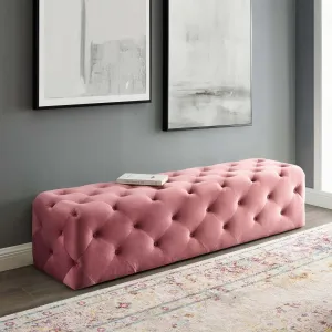 Amour 72" Tufted Button Entryway Performance Velvet Bench by Modway