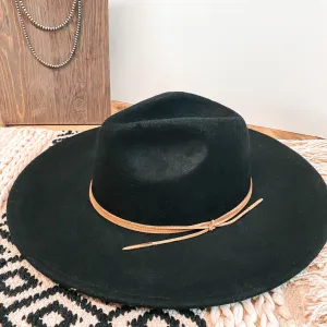 Arizona Skies Felt Hat with Wrapped Leather Band in Black