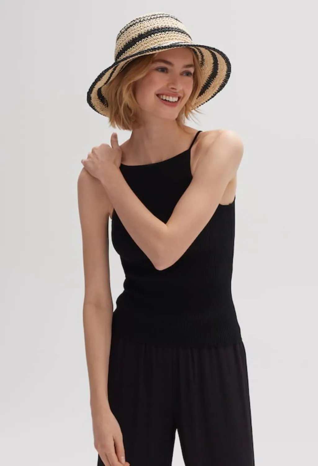 Asune Stripe Straw Hat