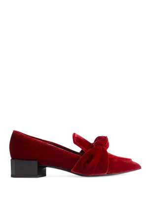 Athene Velvet Classic Slipper | Red