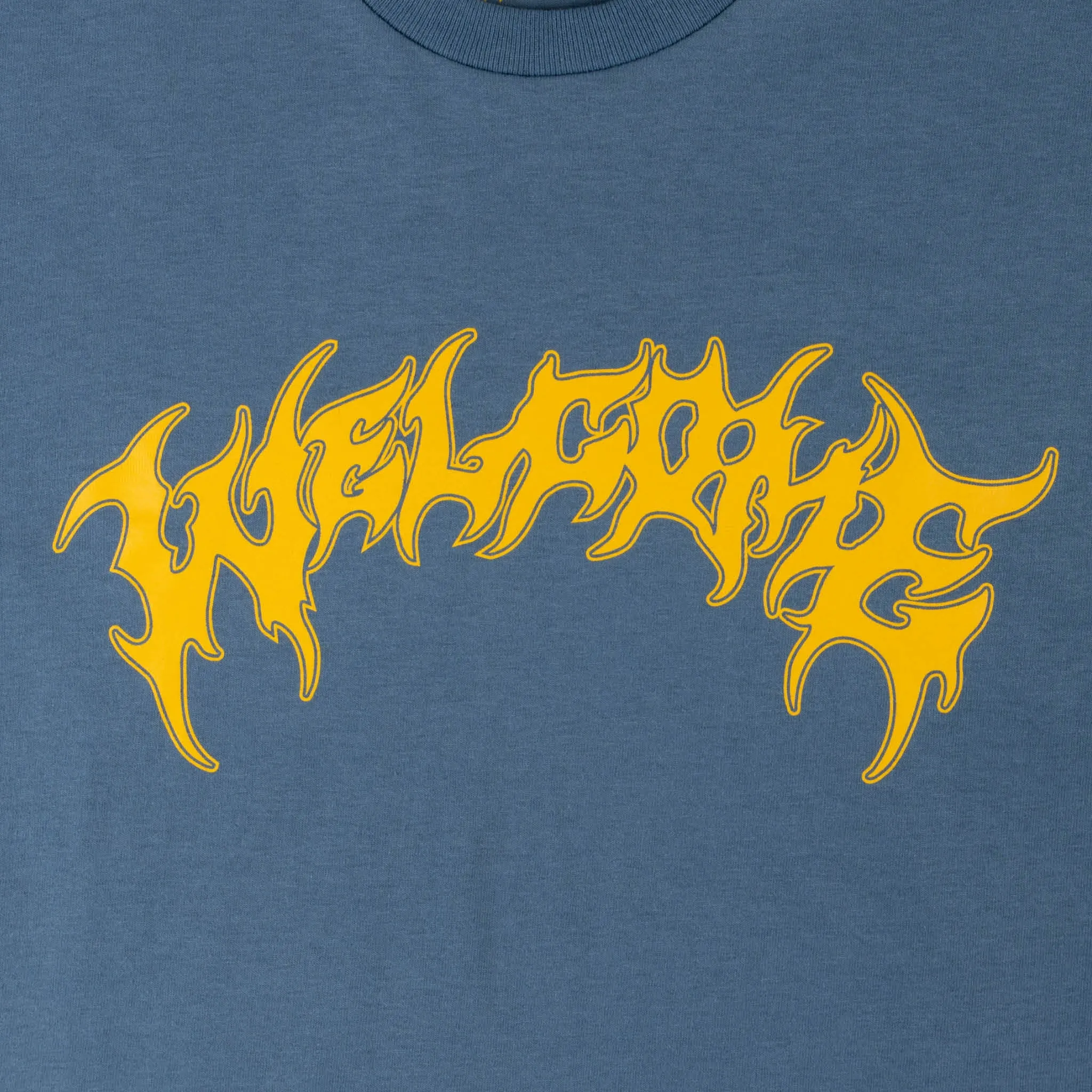 Barb Tee -Indigo/Yellow