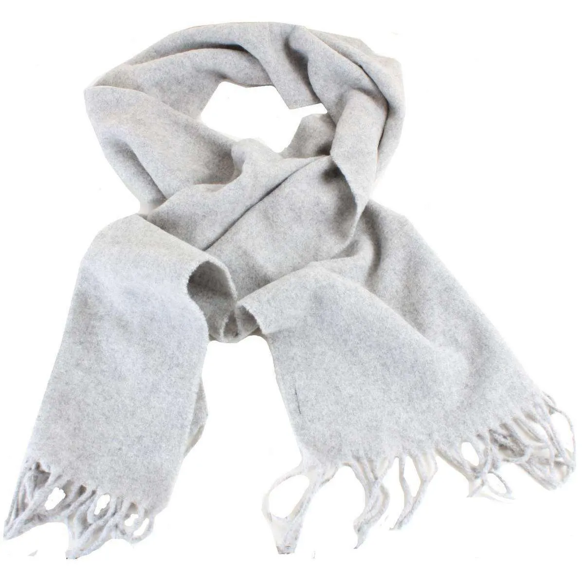 Bassin and Brown Southall Plain Wool Scarf - Grey