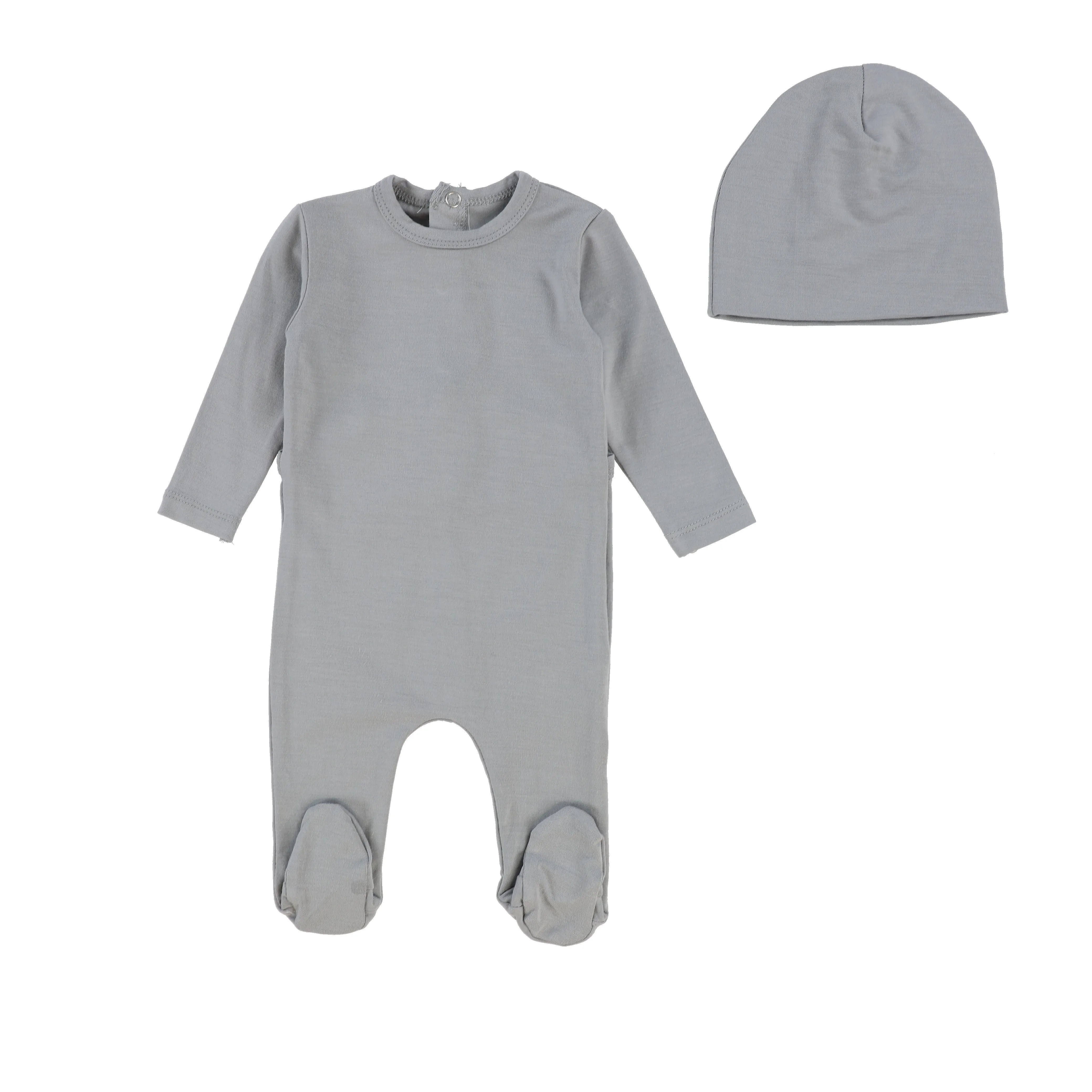 Bee &amp; Dee Grey Footie With Beanie