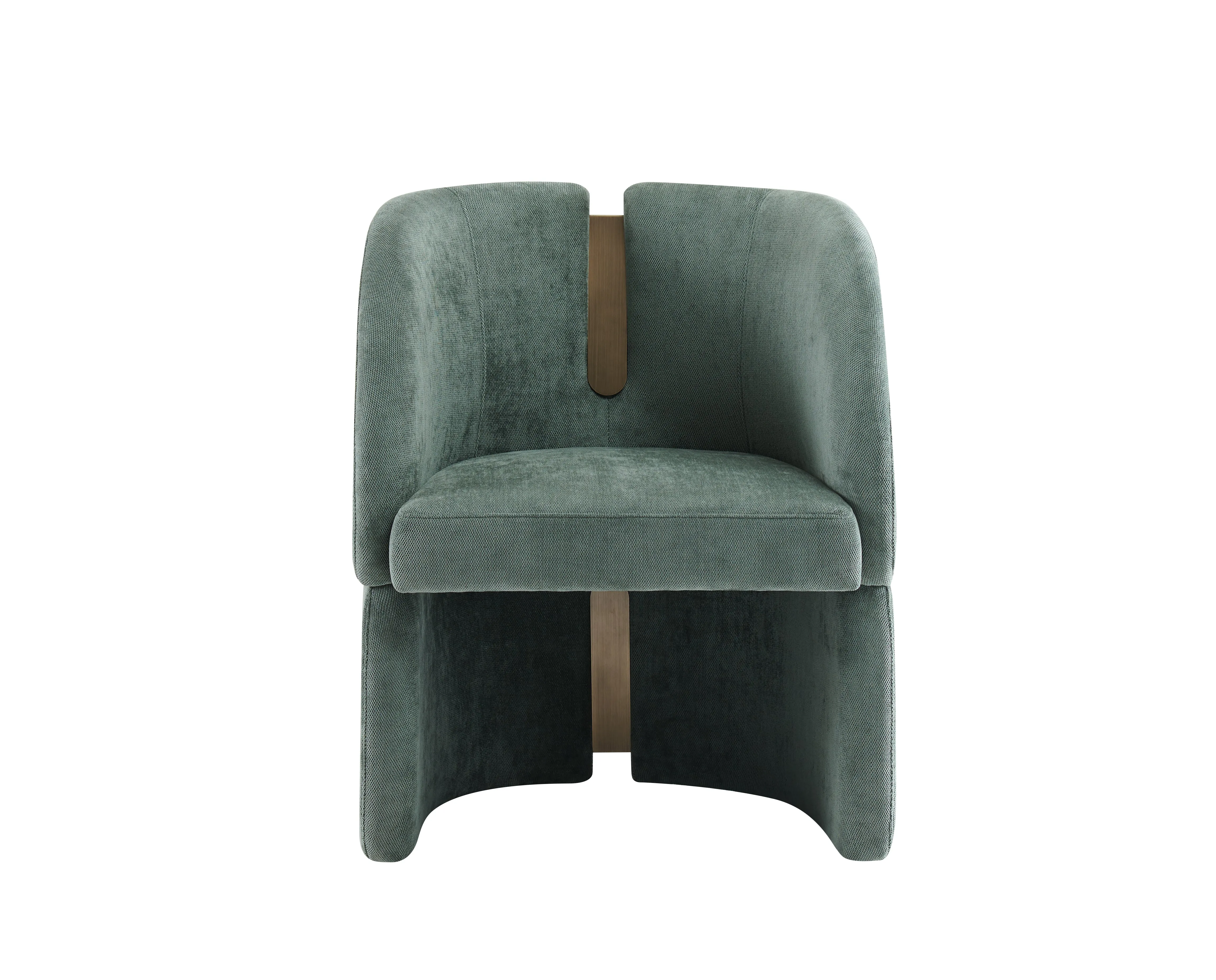 Bently Green and Gold Armchair Dining Chair