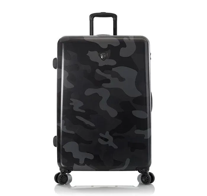 Black Camo Hardside Large Checked Luggage