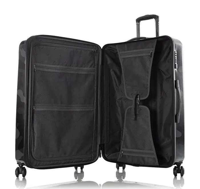 Black Camo Hardside Large Checked Luggage