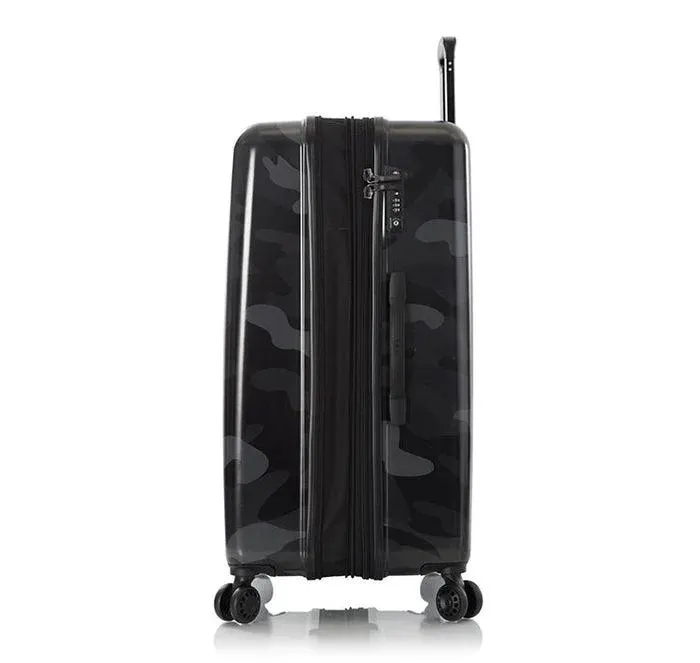 Black Camo Hardside Large Checked Luggage