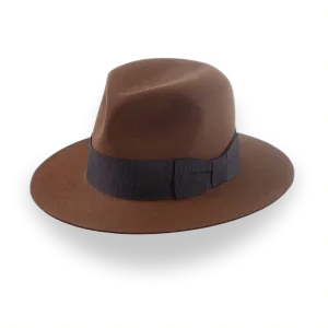 Brown Iconic Young Indiana Jones Fur Felt Fedora Hat | The Voyager