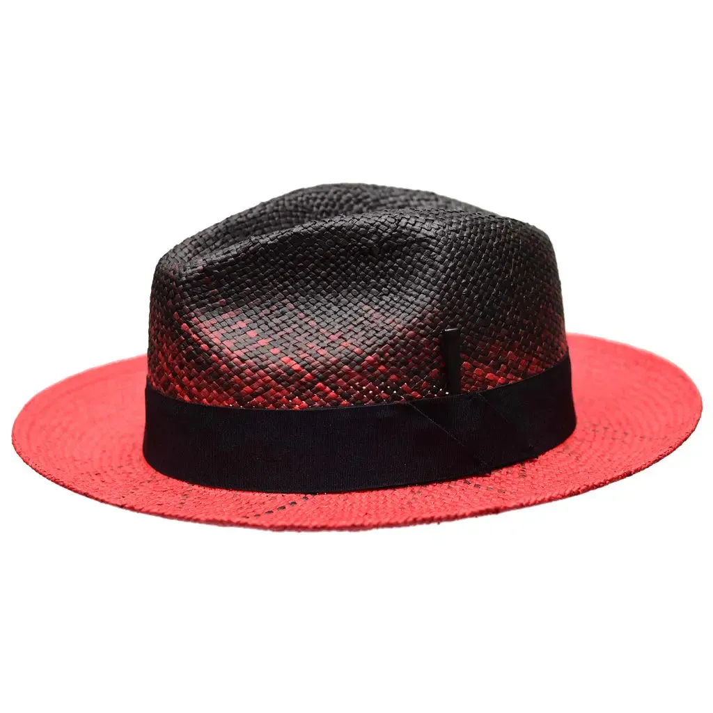 Bruno Capelo Rafi Hand-Dyed Straw Fedora