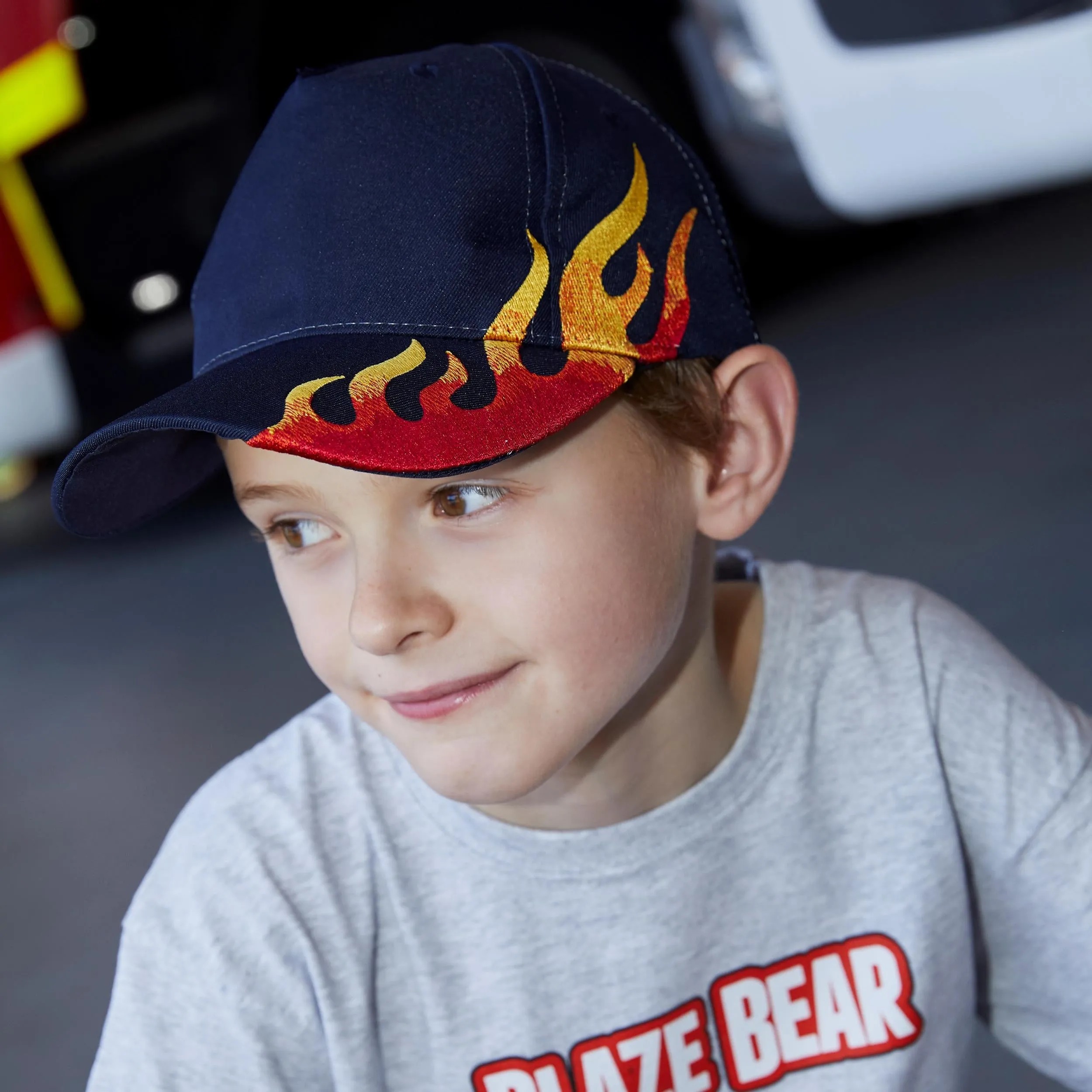 Children's Navy "Flame" Baseball Cap