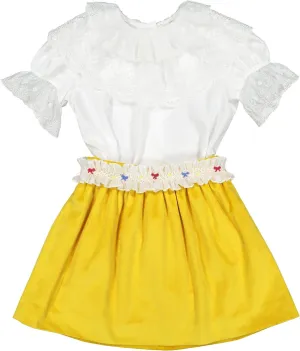 CLEARANCE DEAL - Sal & Pimenta - Golden Velvet Smocked Skirt Set