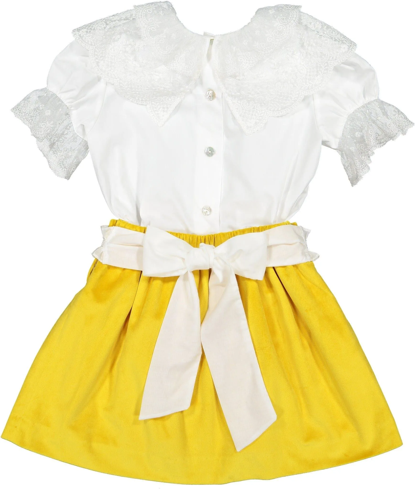 CLEARANCE DEAL - Sal & Pimenta - Golden Velvet Smocked Skirt Set