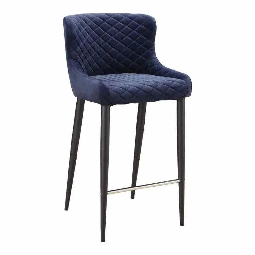 Counter Stool Dark Blue Contemporary