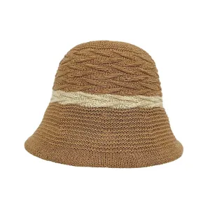 Crochet Bucket Hat Knit Fishing Hat Floppy Sun Hat Outdoor Packable Travel Beach Hat YZB0210