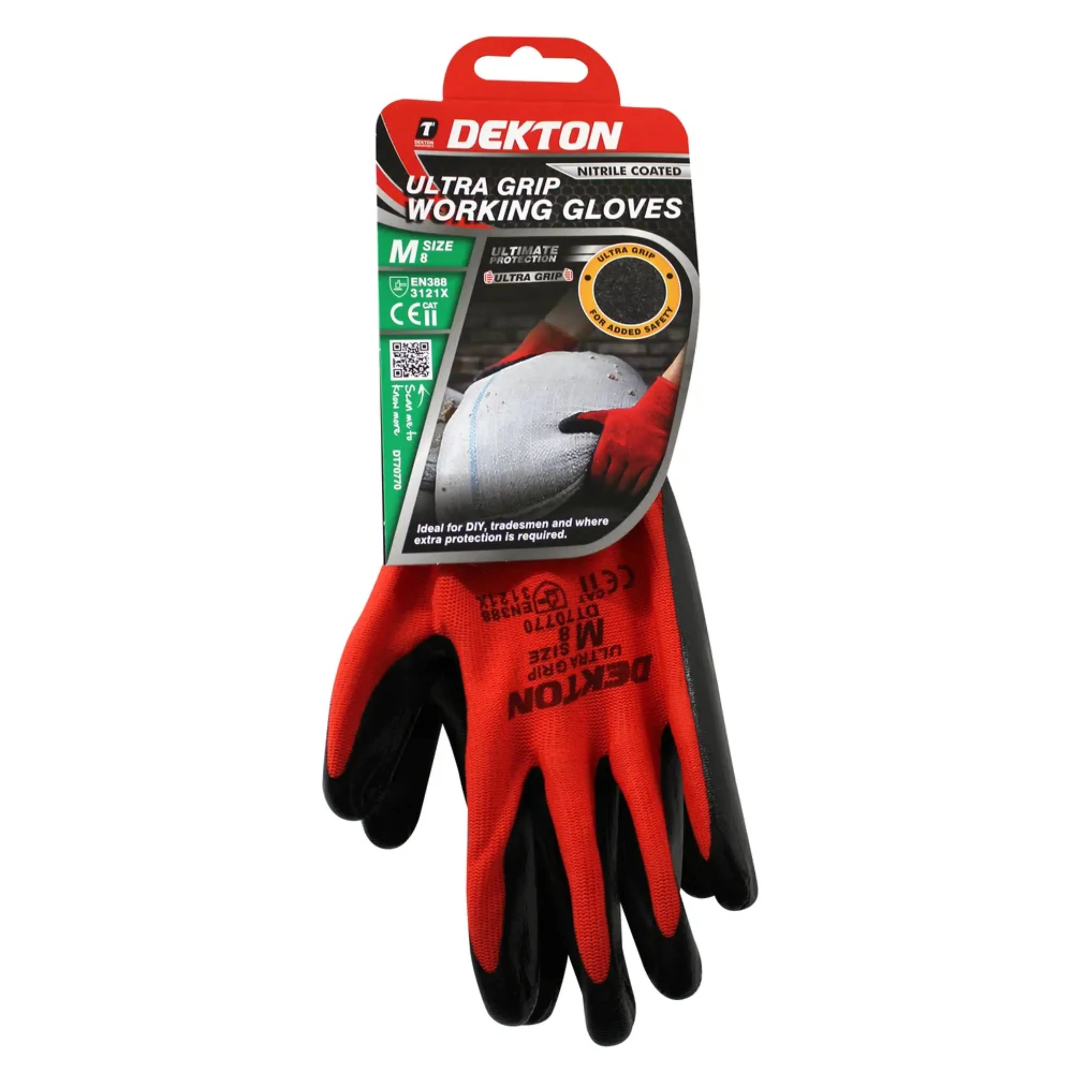 DEKTON Size 8/M Ultra Grip Nitrile Coated Working Gloves