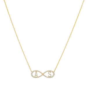 Diamond Infinity Letter Necklace