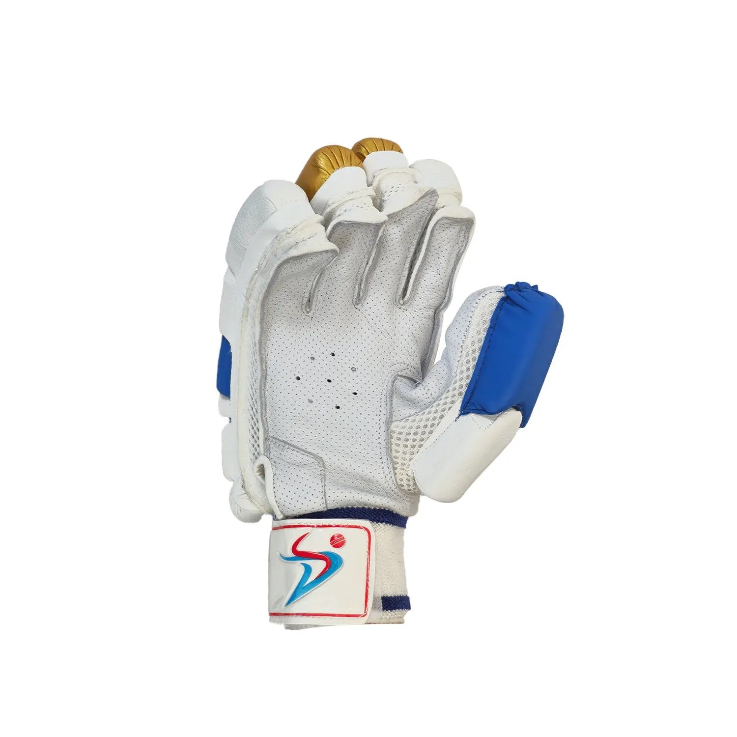 DS 1.0 Blu/Gold Cricket Batting Gloves