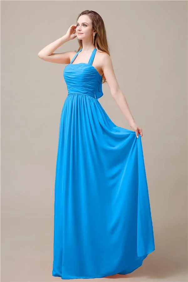 Elegant Hatler A-line Chiffon Floor-Length Bridesmaid Dresses