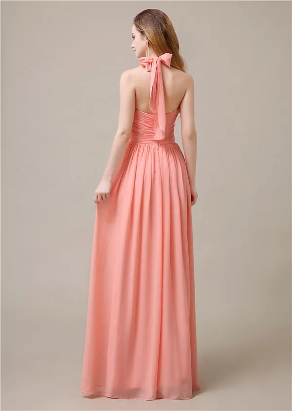 Elegant Hatler A-line Chiffon Floor-Length Bridesmaid Dresses