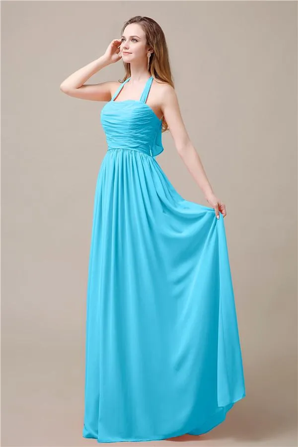 Elegant Hatler A-line Chiffon Floor-Length Bridesmaid Dresses