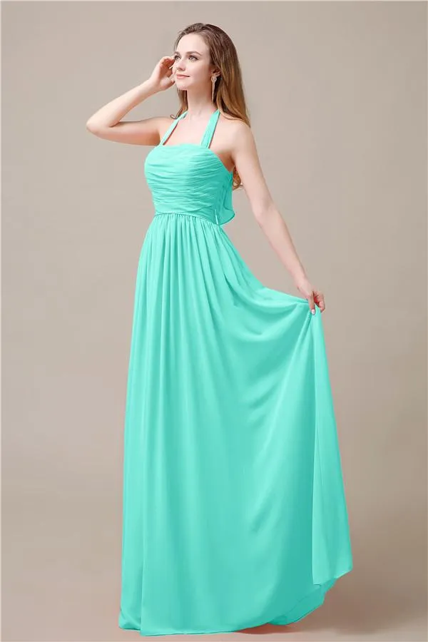 Elegant Hatler A-line Chiffon Floor-Length Bridesmaid Dresses