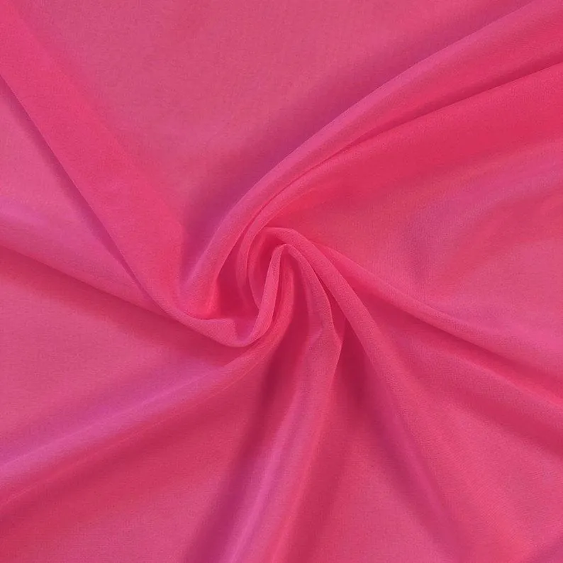 FabricLA Hi Multi Chiffon Fabric | Bubblegum