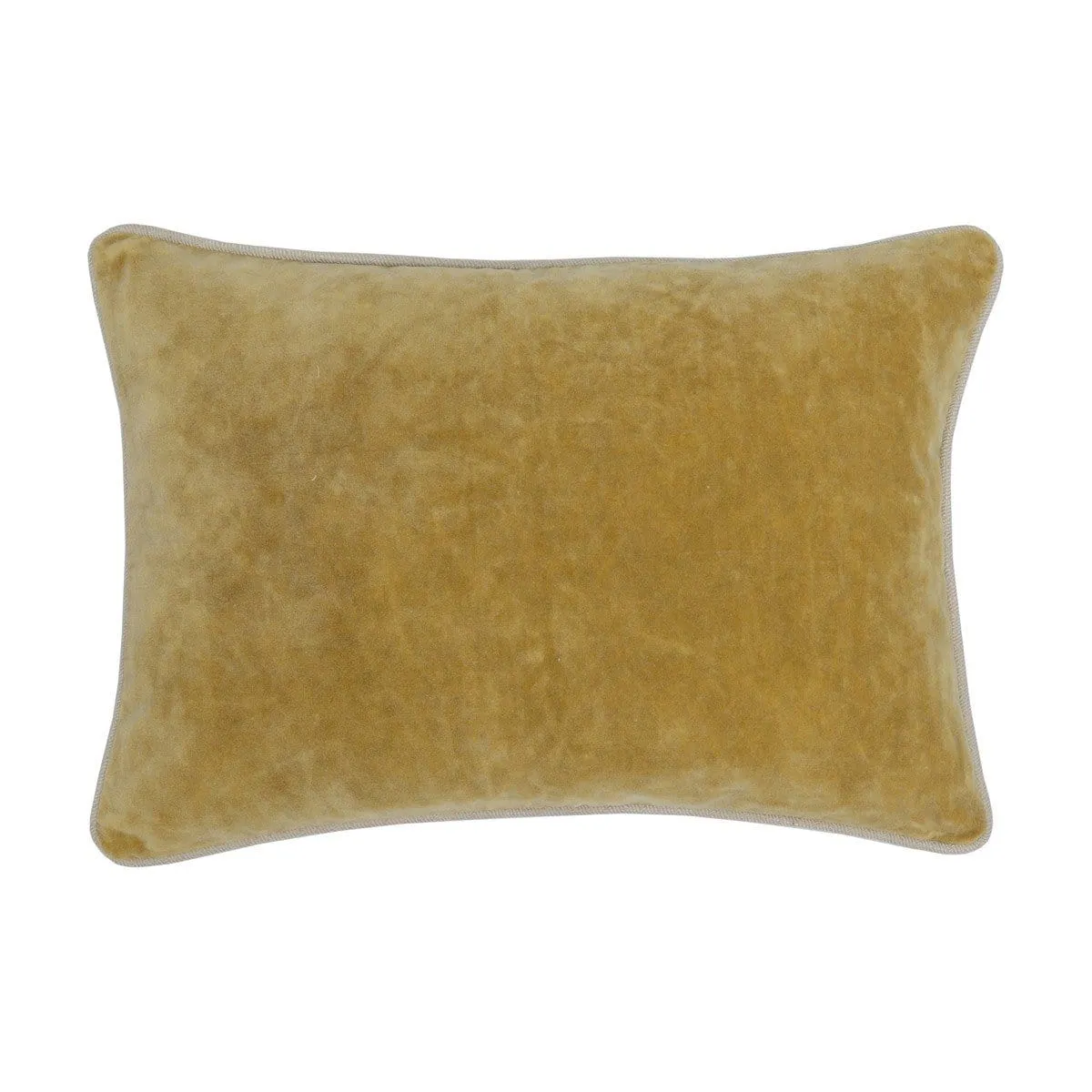 Gold Velvet Lumbar Pillow