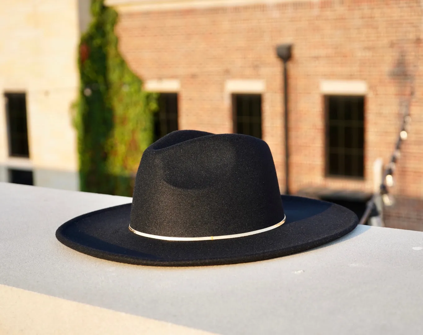 Hendrix Wide Brim Fedora - Black