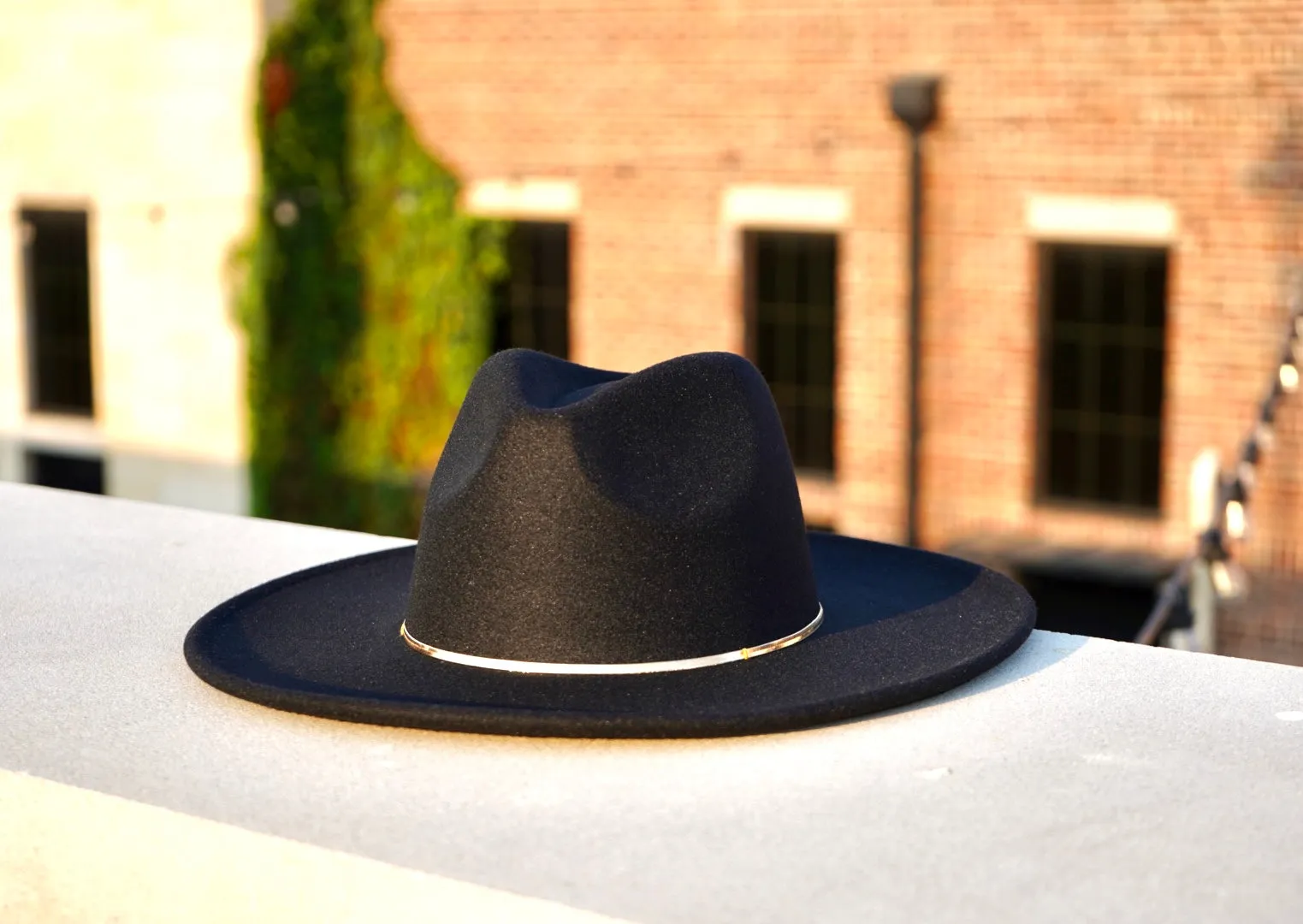 Hendrix Wide Brim Fedora - Black