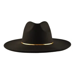 Hendrix Wide Brim Fedora - Black