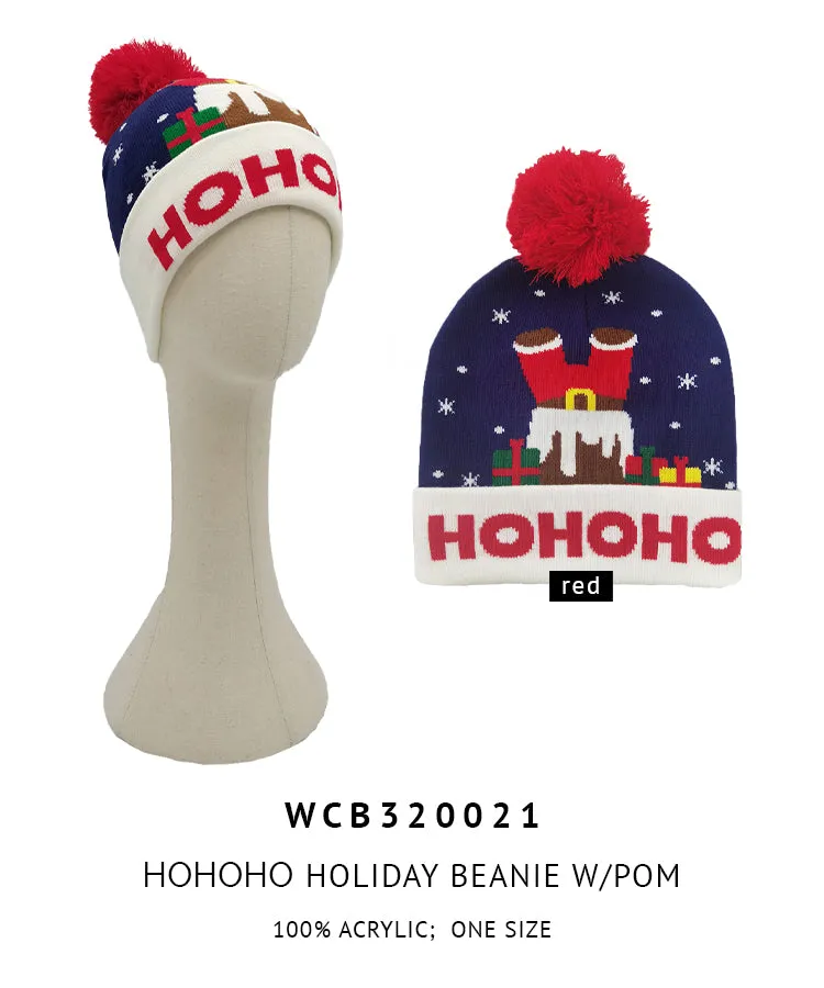 HOHOHO Holiday Pom Beanie