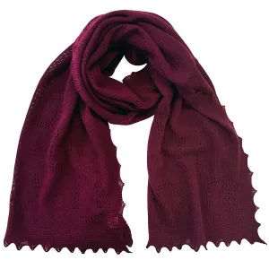 Horseshoe Lambswool Scarf - Claret