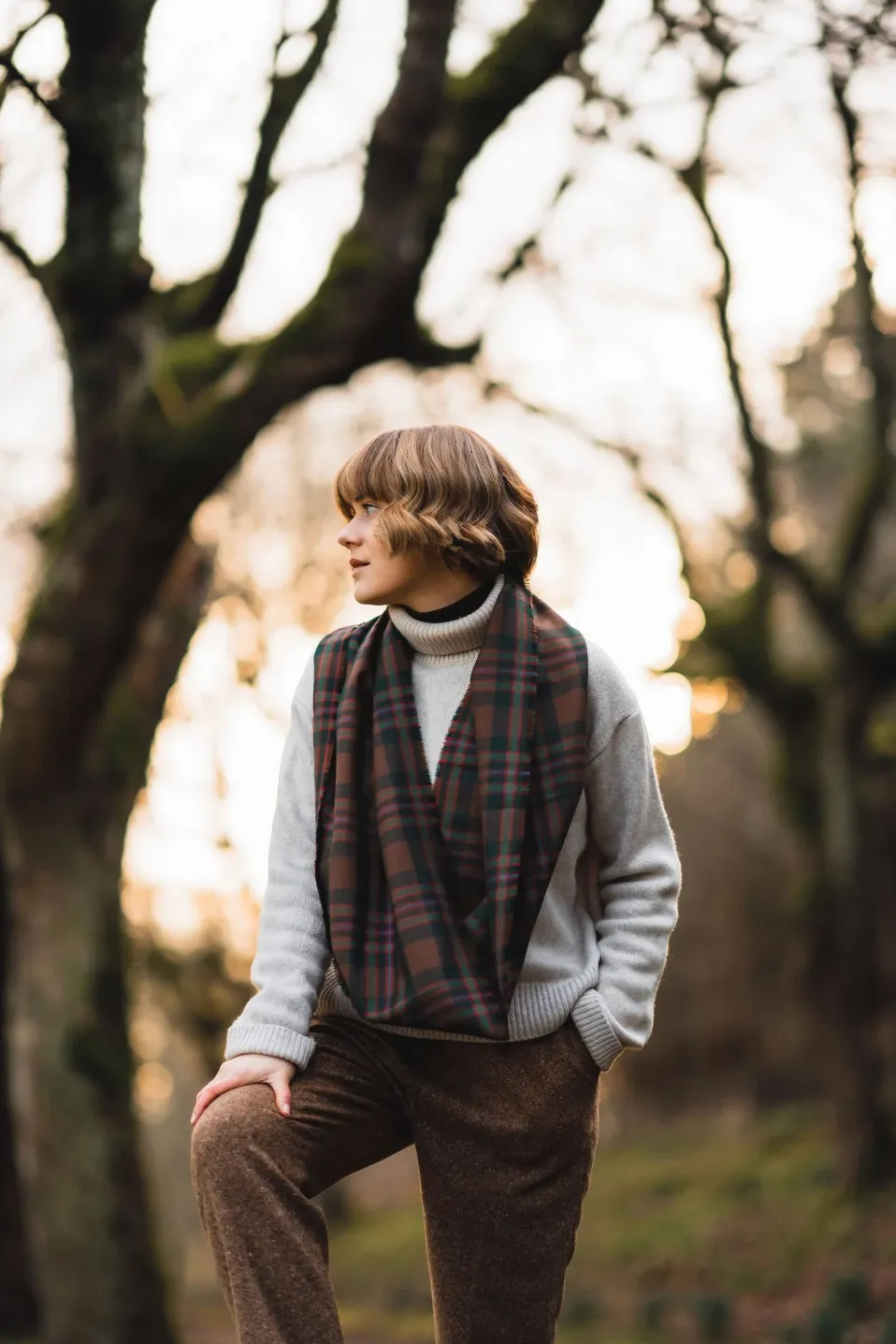 John Muir Way Tartan Cowl Wrap Scarf by LoullyMakes