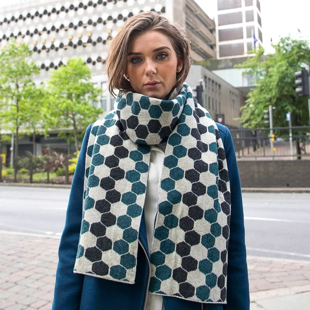 Ladies Lambswool Hexagon Scarf - Lugano