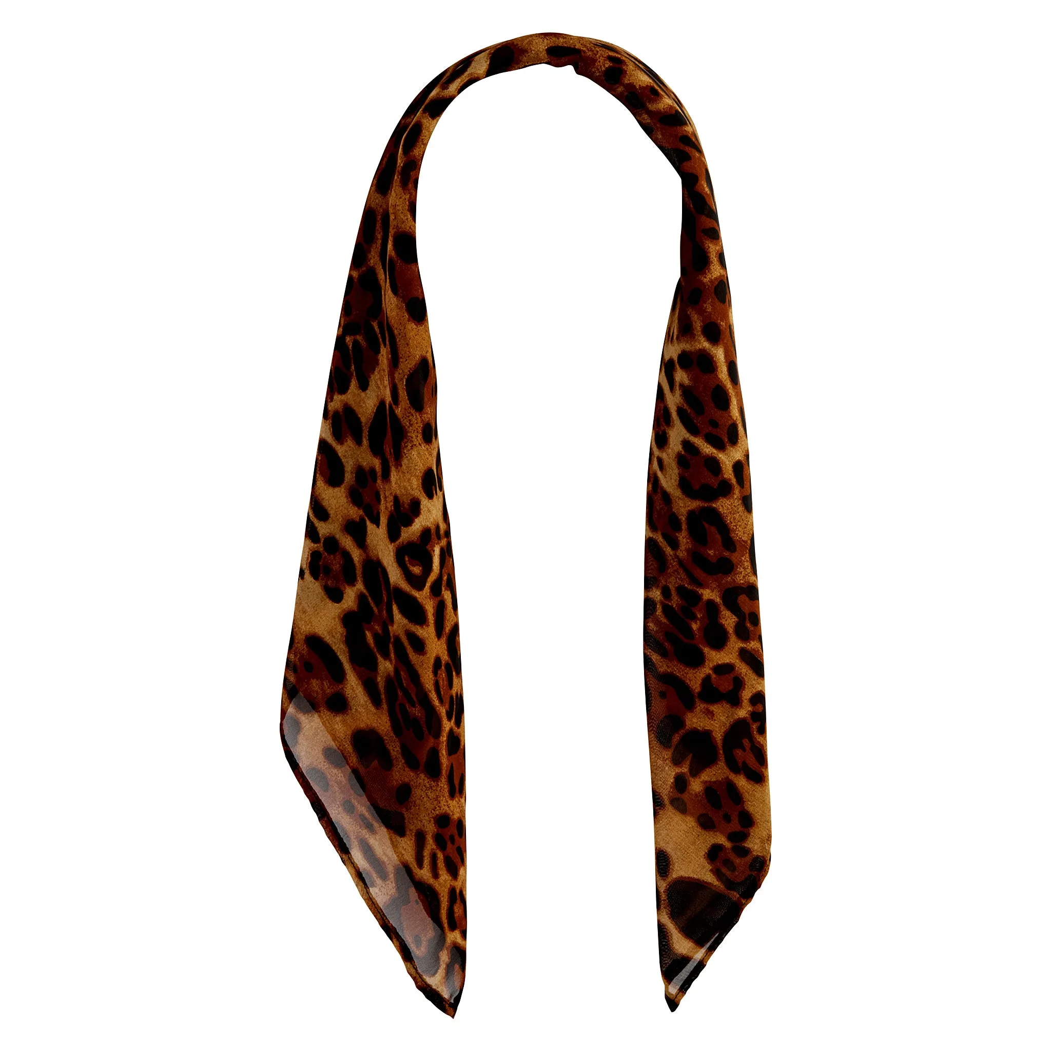 Large Square Leopard Print Bandana Hair Scarf