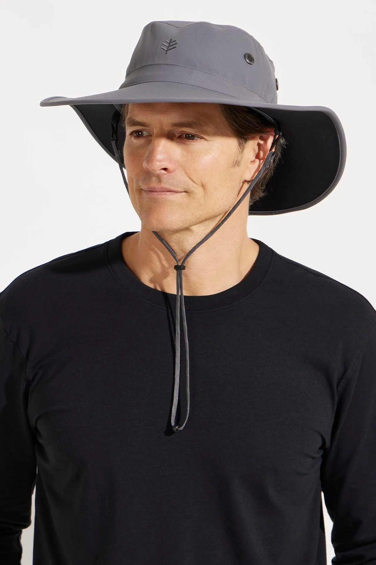 Leo Shapeable Wide Brim Hat | Carbon/Black