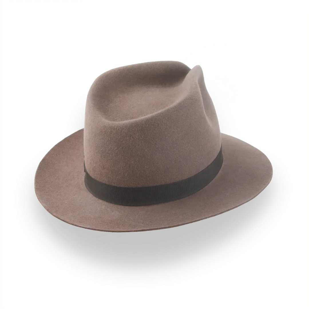 Light Brown Outback Fedora Hat in Durable Fur Felt | The Desperado