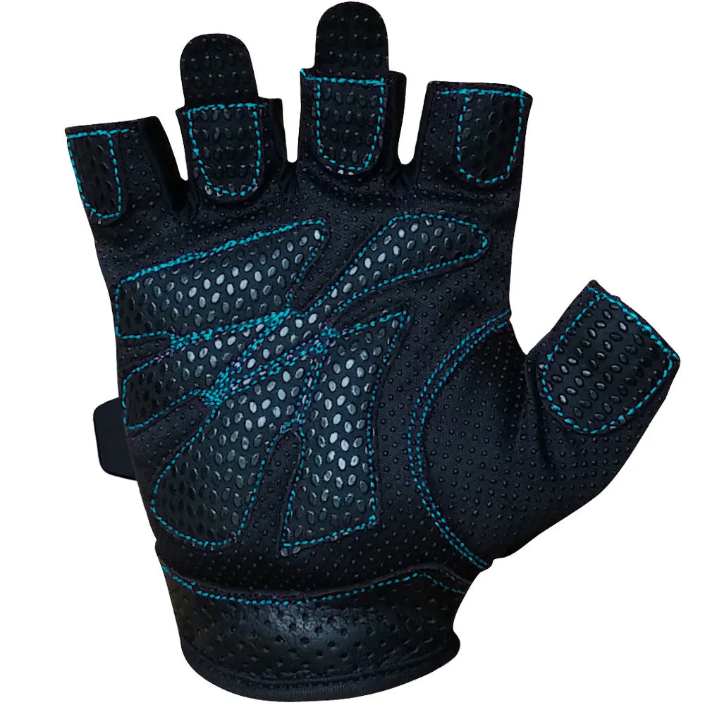 Meister Women's Fit Weight Lifting Gloves - Black/Turquoise