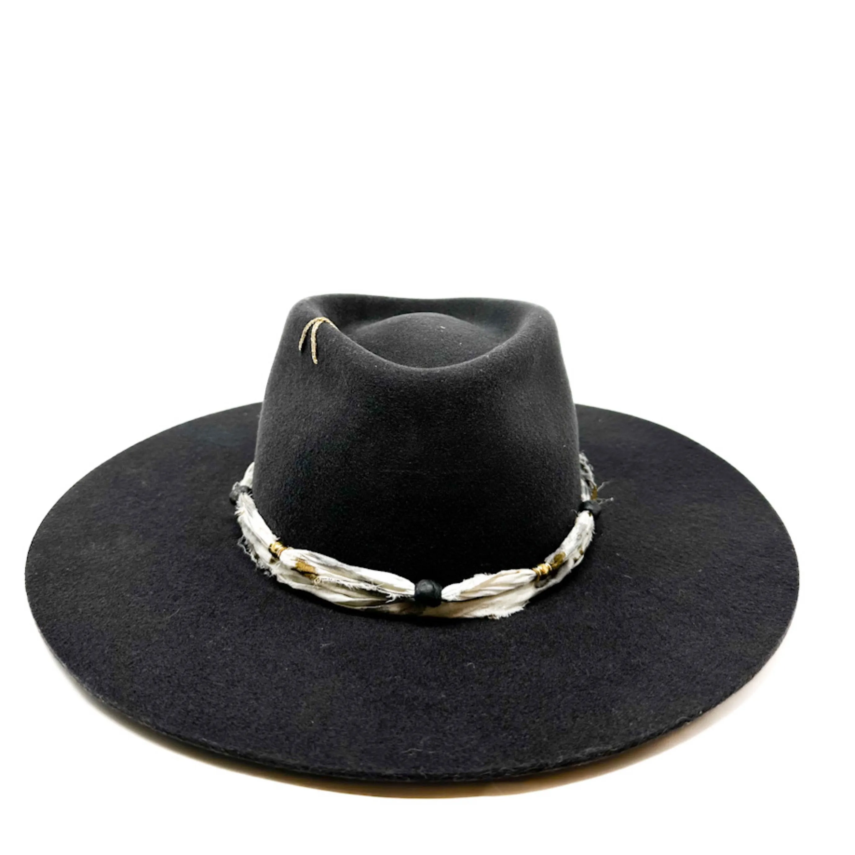 MONTANA fedora washed black with painted snake